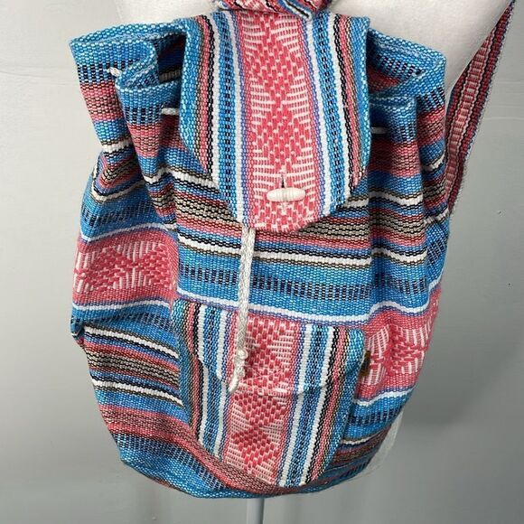 Pinzon Canvas Boho Aztec Backpack - Picture 3 of 10
